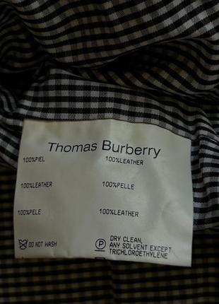 Шкіряна куртка thomas burberry, оригінальна чорна2 фото