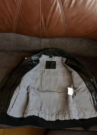 Шкіряна куртка thomas burberry, оригінальна чорна3 фото