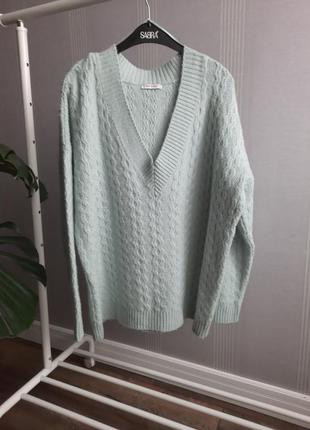 Ніжний пуловер мятного кольору orsay1 фото