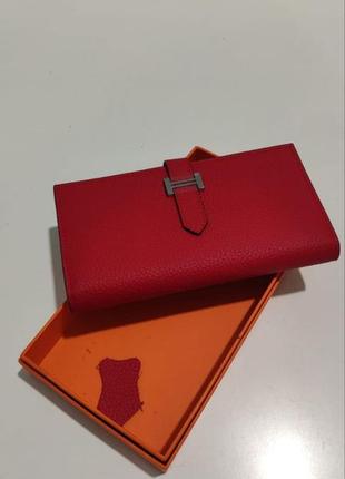 Шикарный кожаный кошелёк в стиле hermes ❤️ италия 🇮🇹5 фото
