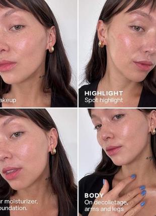 Saie glowy super gel lightweight dewy highlighter ідеальний рідкий хайлайтер, сяюча база