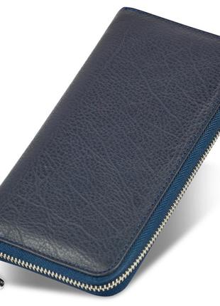 Синій гаманець-клатч з ремінцем на руку із натуральної шкіри st leather st45-22 фото