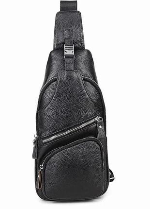 Кожаная мужская сумка-слинг на грудь tiding bag mk569231 фото