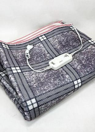 Электропростынь электрическая простынь с подогревом electric blanket 150х170см. цвет: серый с фиолетовым оттенком