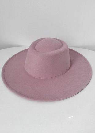 Шляпа канотье унисекс с круглой тульей и широкими полями 9,5 см чертополох4 фото