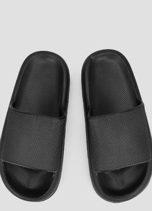 Шлёпанцы женские  чёрные резиновые китай  restime - размер 35 (22 см)  (модель: resttwl22033black)6 фото