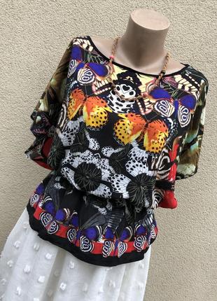 Штапельная блуза реглан,этно бохо стиль,премиум бренд,вискоза6 фото