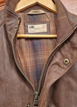 Брендовая фирменная английская кожаная куртка marks &amp; spencer,размер l.100% натуральная кожа.6 фото