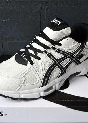 Asics gel-kahana 8 білі з чорним, топ асикс кроссовки кросівки асікс7 фото