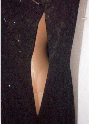 Жіноча вечірня мереживна сукня з паєтками5 фото
