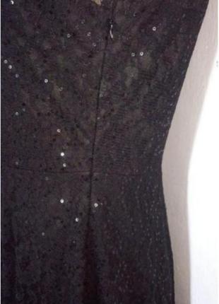 Жіноча мереживна сукня з паєтками4 фото