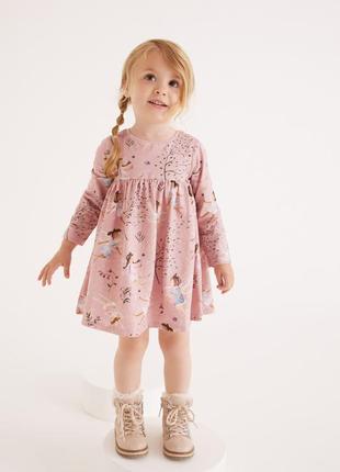 Красивое детское платье с длинным рукавом размер 98 см 2-3 года