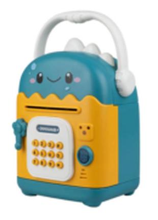 Сейф скарбничка дитяча електронна музична дитяча іграшка  замком на відбиток пальця  та розпізнаванням обличчя2 фото
