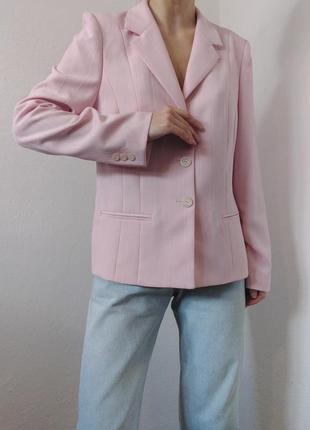 Вінтажний піджак розовий жакет вінтаж блейзер розовий вінтажний жакет рожевий5 фото