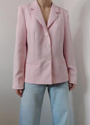 Вінтажний піджак розовий жакет вінтаж блейзер розовий вінтажний жакет рожевий4 фото