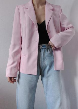 Вінтажний піджак розовий жакет вінтаж блейзер розовий вінтажний жакет рожевий8 фото