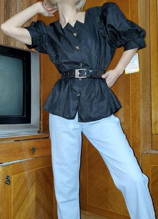 Вінтажна блуза піджак, жакет , плечі, об'ємні рукави