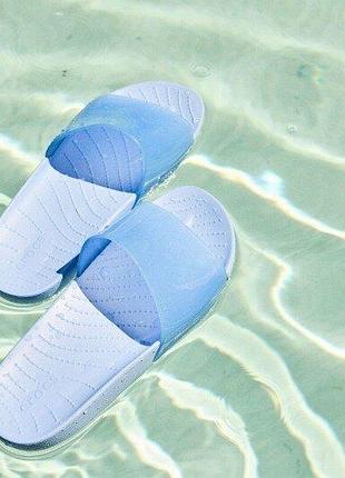 Крокс шльопанці слайди спрлеш сине-фіолетові crocs slide splash moon jelly4 фото
