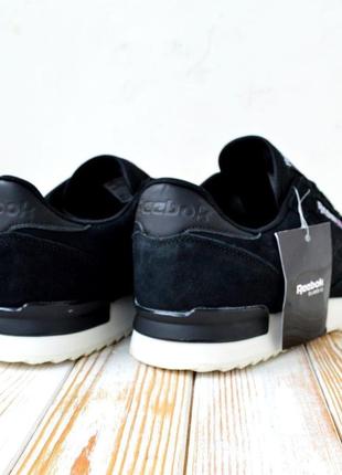 Чорні кроссівки для хлопців reebok classic. стильне чоловіче взуття рібок классік.6 фото
