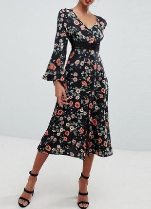 Розпродаж сукня prettylittlething міді asos на гудзиках6 фото