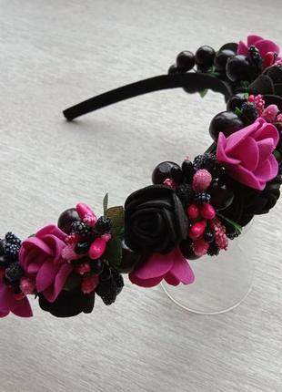 Вінок, обруч з квітами ло 029