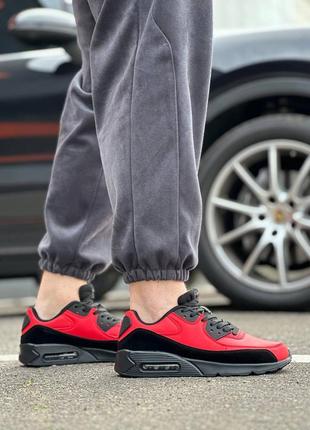 Чоловічі кросівки демісезонні червоні з чорним3 фото