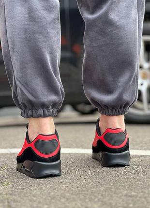 Чоловічі кросівки демісезонні червоні з чорним6 фото