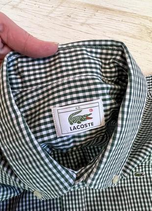 Легка сорочка в клітинку lacoste7 фото