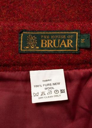 Bruаr vintage wool tweed skirt жіноча вовняна спідниця8 фото