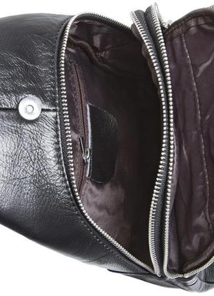 Кожаный черный слинг мужской tiding bag - mk593214 фото