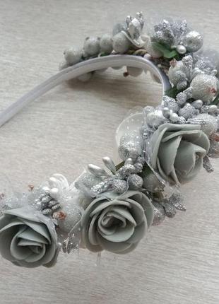 Вінок, обруч з квітами ло 041
