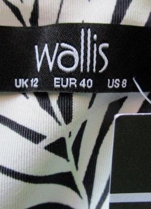Асиметрична блузка з тонкого трикотажу в принт wallis8 фото