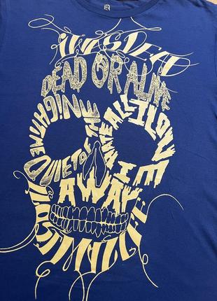 Чоловіча брендова темно-синя футболка bershka m розміру3 фото