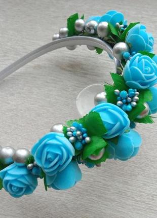 Вінок, обруч з квітами мод ло 047