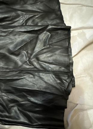 Брюки штаны леггинсы клёш с разрезами под кожу boohoo