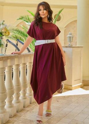 Сукня асиметрія однотон