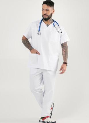 Медичний костюм мадрид білий