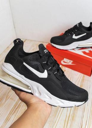 Nike air max 270 react чорні на білому топ кросівки найк реакт кросівки