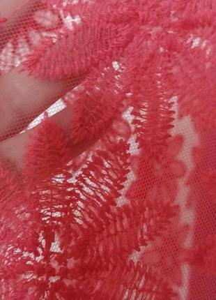 Літня яскрава легенька спідничка  летняя легкая кружевная коралловая юбка4 фото