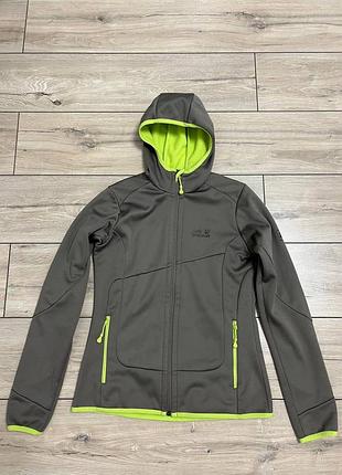 Жіноча куртка софтшел вітровка jack wolfskin s-m