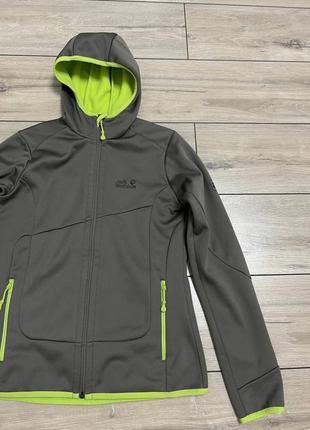 Жіноча куртка софтшел вітровка jack wolfskin s-m5 фото