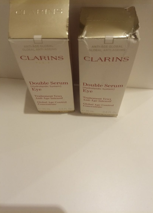 Clarins double serum, сиворотка для контуру очей, оригінал4 фото