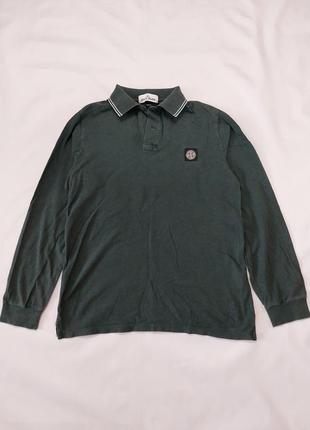 Поло з довгим рукавом aw12 stone island patch program slim fit long sleeve polo