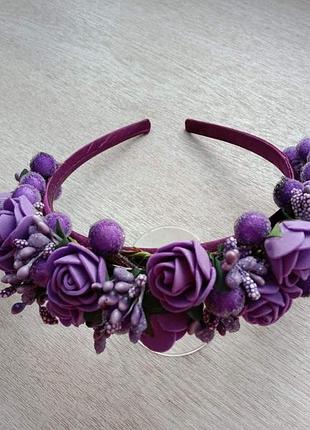 Вінок, обруч з квітами ло 061