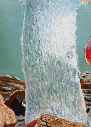Картина маслом "грибы". холст, масляные краски, рама. размер 30х403 фото