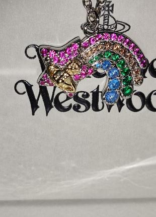 Vivienne westwood prism necklace кольє вів'єн вествуд підвіска кулон оригінал! золотого сріблого кольору2 фото