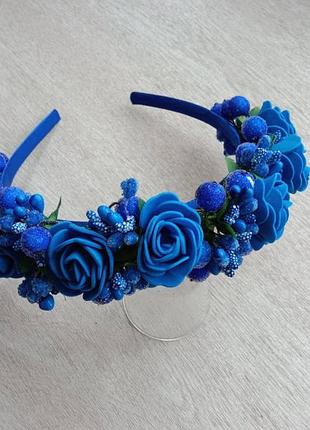 Вінок, обруч з квітами ло 070