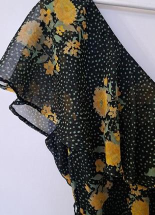 Сукня в квітковий принт з паском4 фото