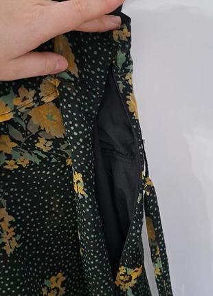 Сукня в квітковий принт з паском5 фото