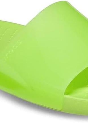 Крокс шльопанці слайди спрлеш зелені-салатові crocs slide splash limeade10 фото